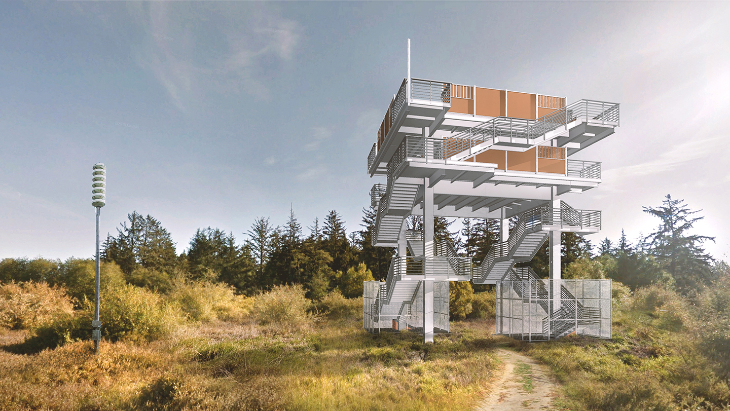 observation tower with many stairs