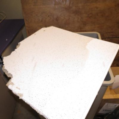 a piece of ceiling tile