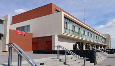 a building with a staircase